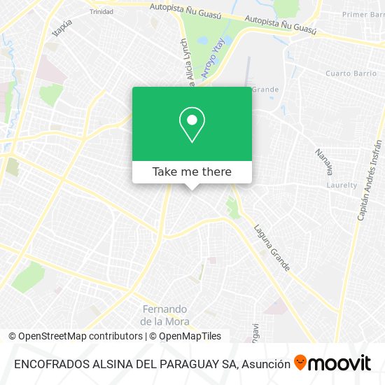 Mapa de ENCOFRADOS ALSINA DEL PARAGUAY SA