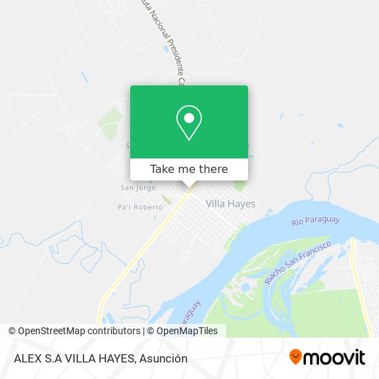 ALEX S.A VILLA HAYES map