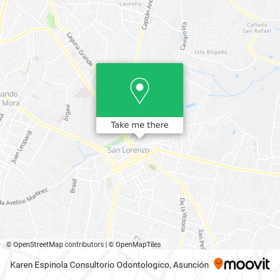 Mapa de Karen Espinola Consultorio Odontologico