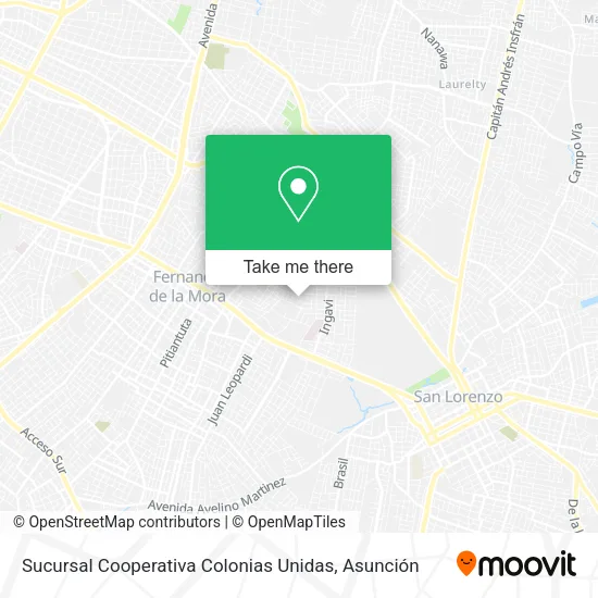 Sucursal Cooperativa Colonias  Unidas map