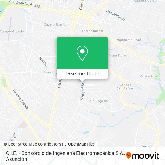 C.I.E. - Consorcio de Ingeniería Electromecánica S.A. map