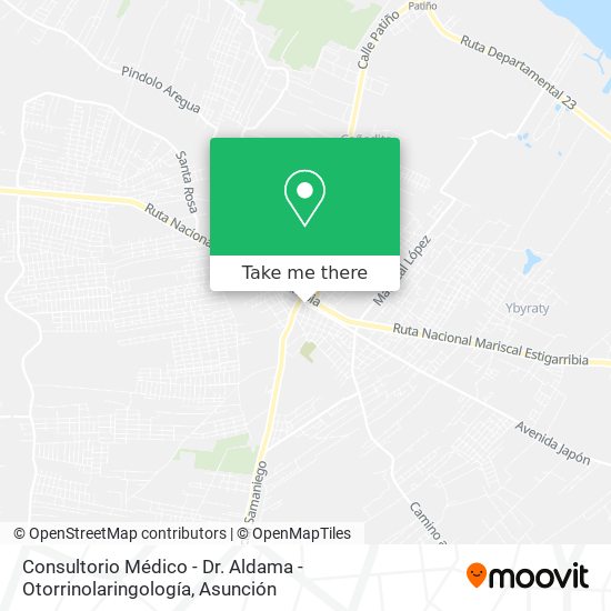 Mapa de Consultorio Médico - Dr. Aldama - Otorrinolaringología