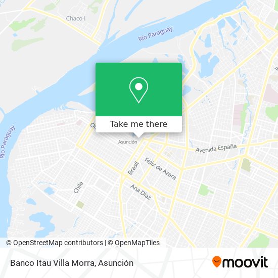 Mapa de Banco Itau Villa Morra