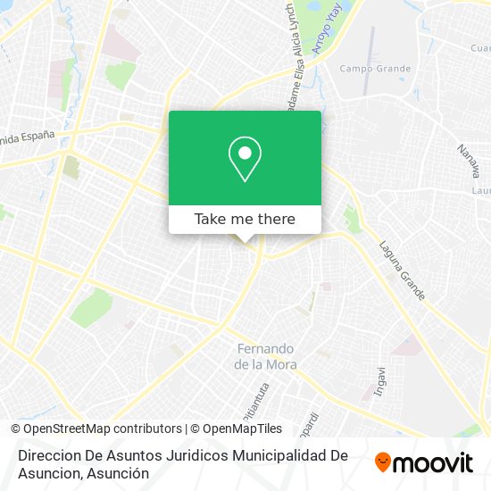 Mapa de Direccion De Asuntos Juridicos Municipalidad De  Asuncion