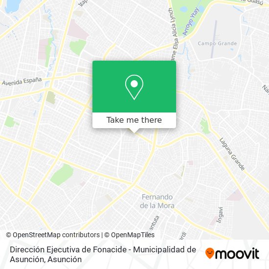 Dirección Ejecutiva de Fonacide - Municipalidad de Asunción map