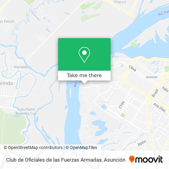 Mapa de Club de Oficiales de las Fuerzas Armadas