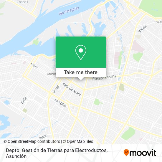 Mapa de Depto. Gestión de Tierras para Electroductos