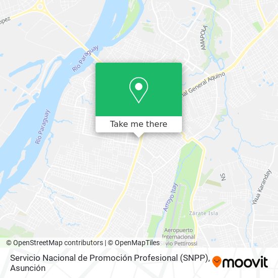 Servicio Nacional de Promoción Profesional (SNPP) map