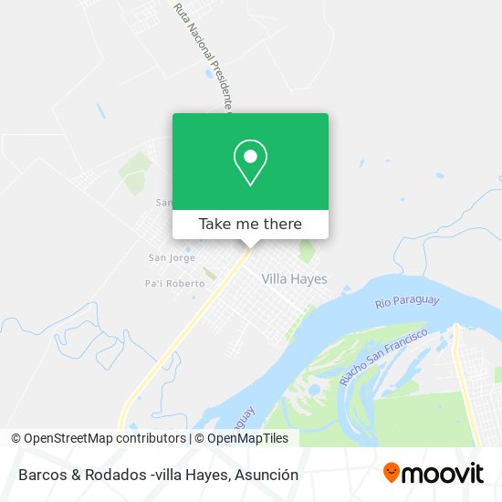 Barcos & Rodados -villa Hayes map