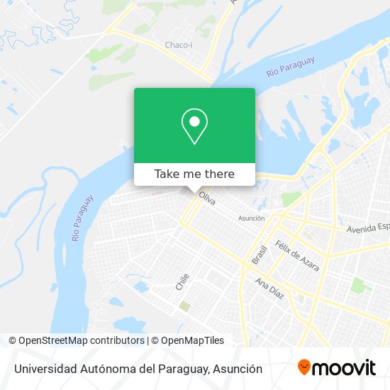 Universidad Autónoma del Paraguay map