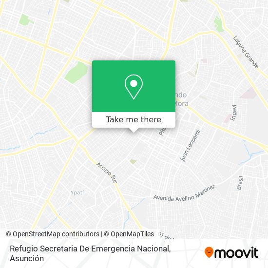 Refugio Secretaria De Emergencia Nacional map