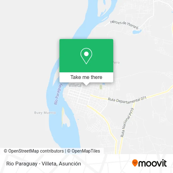 Mapa de Rio Paraguay - Villeta