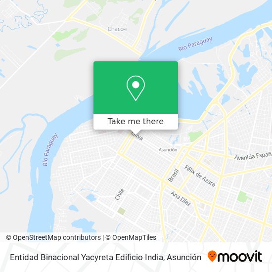 Entidad Binacional Yacyreta Edificio India map