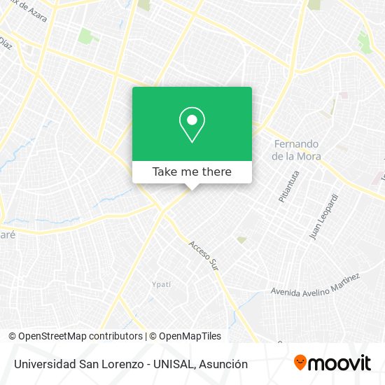 Universidad San Lorenzo - UNISAL map
