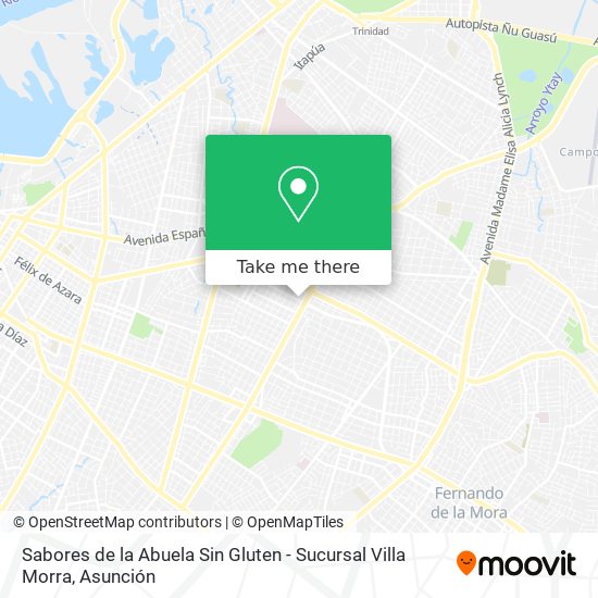 Sabores de la Abuela Sin Gluten - Sucursal Villa Morra map