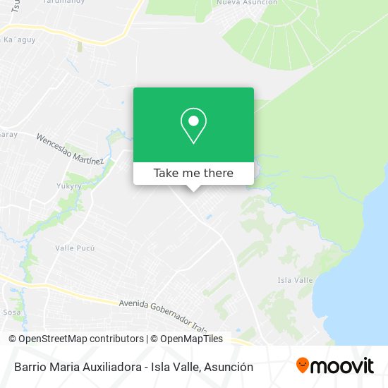 Barrio Maria Auxiliadora - Isla Valle map