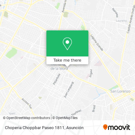 Choperia Choppbar Paseo 1811 map