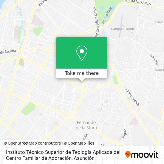 Instituto Técnico Superior de Teología Aplicada del Centro Familiar de Adoración map