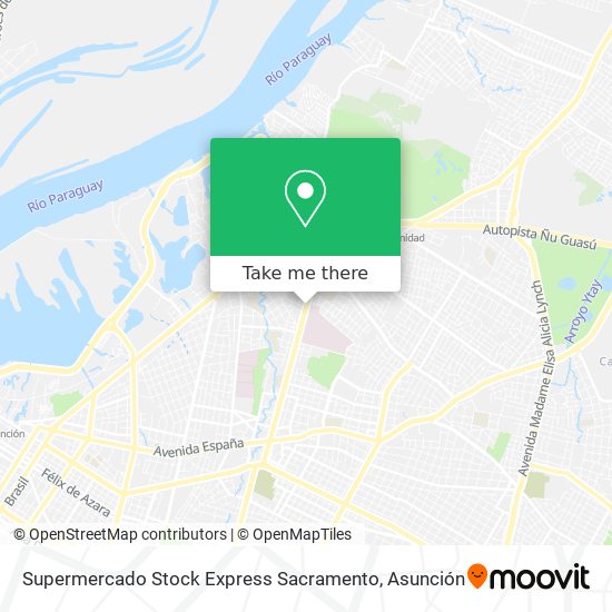 Supermercado Stock Express Sacramento map