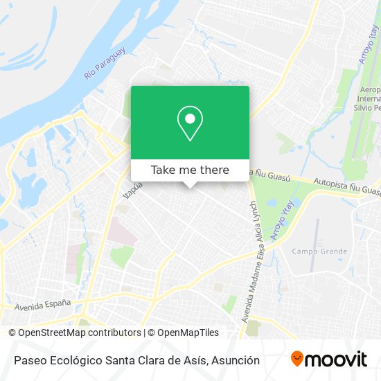 Mapa de Paseo Ecológico Santa Clara de Asís