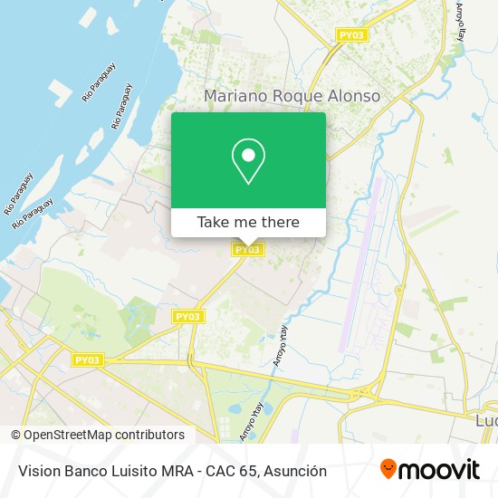 Vision Banco Luisito MRA - CAC 65 map