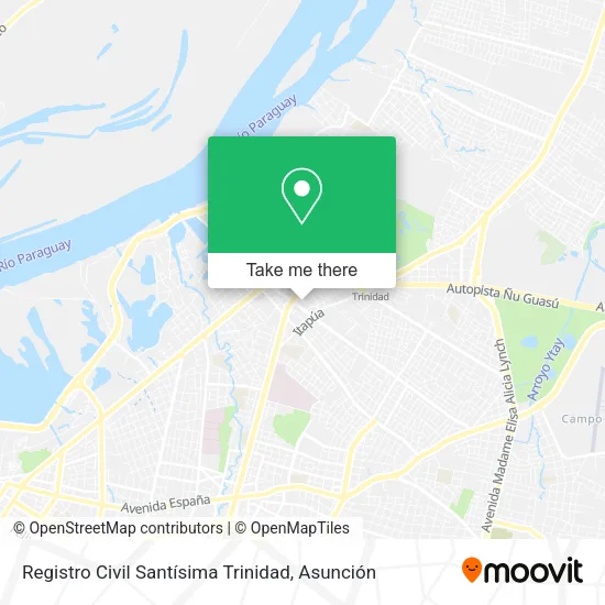Registro Civil Santísima Trinidad map