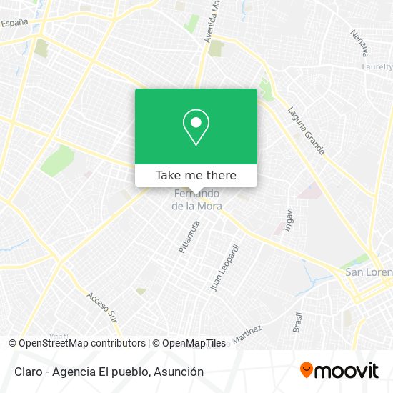 Claro - Agencia El pueblo map