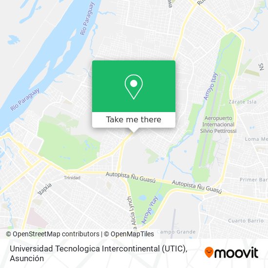 Universidad Tecnologica Intercontinental (UTIC) map