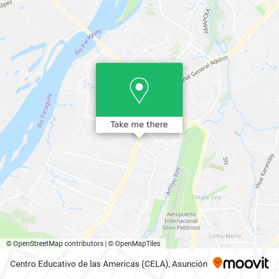 Mapa de Centro Educativo de las Americas (CELA)