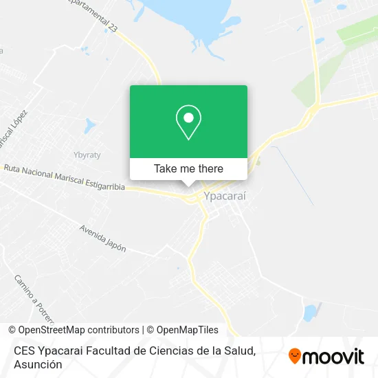 CES Ypacarai Facultad de Ciencias de la Salud map