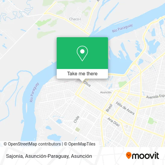 Sajonia, Asunción-Paraguay map