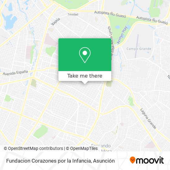 Mapa de Fundacion Corazones por la Infancia