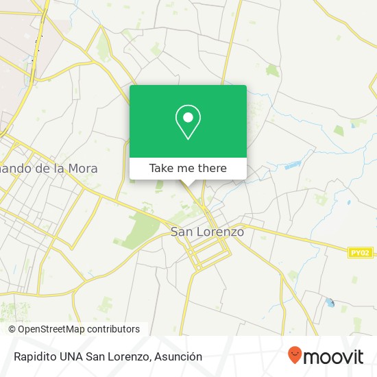Rapidito UNA San Lorenzo map