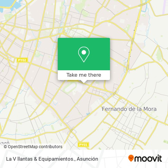 La V llantas & Equipamientos. map