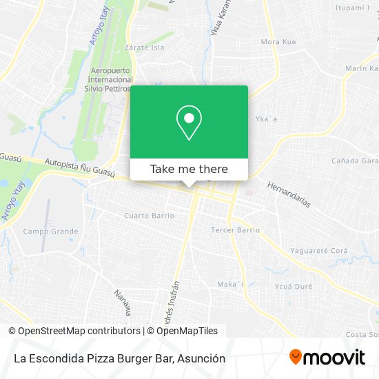 La Escondida Pizza Burger Bar map
