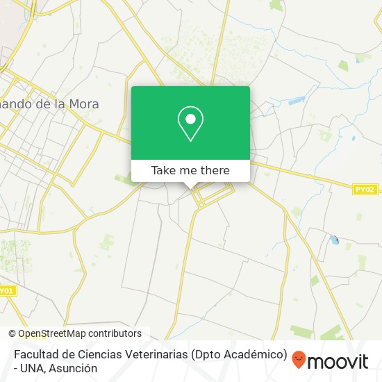 Facultad de Ciencias Veterinarias (Dpto Académico)  - UNA map