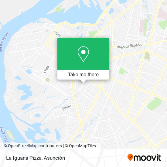 La Iguana Pizza map