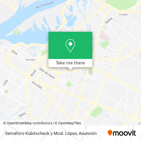 Mapa de Semáforo Kubitscheck y Mcal. López