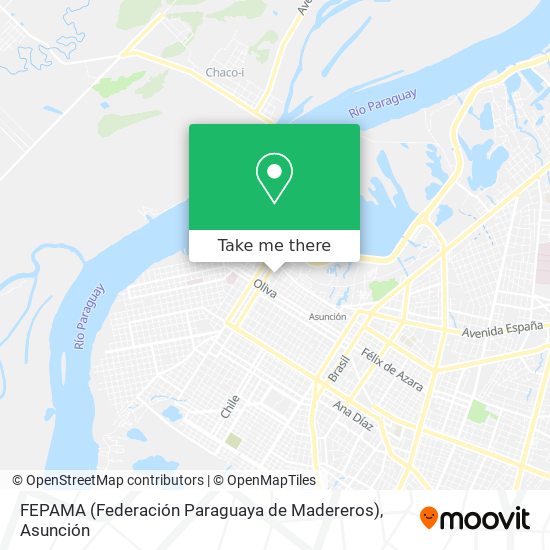 Mapa de FEPAMA (Federación Paraguaya de Madereros)