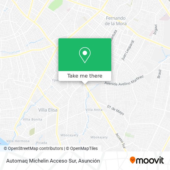 Automaq Michelin Acceso Sur map