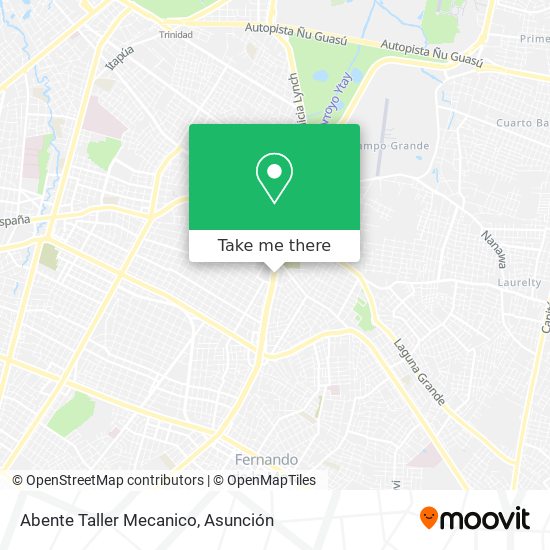 Mapa de Abente Taller Mecanico