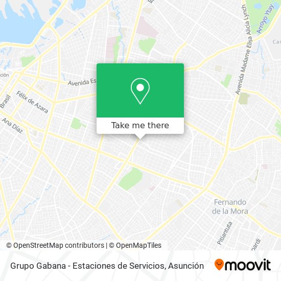Grupo Gabana - Estaciones de Servicios map