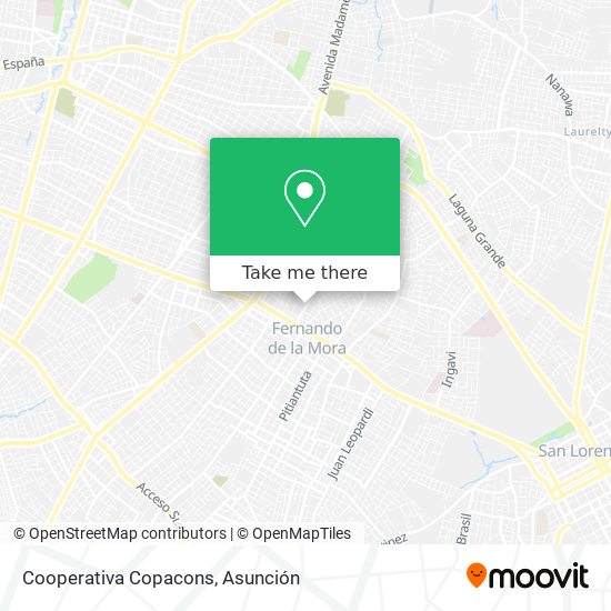 Cooperativa Copacons map