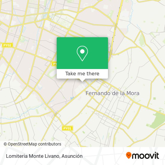 Lomiteria Monte Livano map