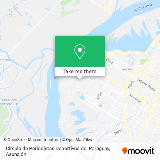 Mapa de Circulo de Periodistas Deportivos del Paraguay