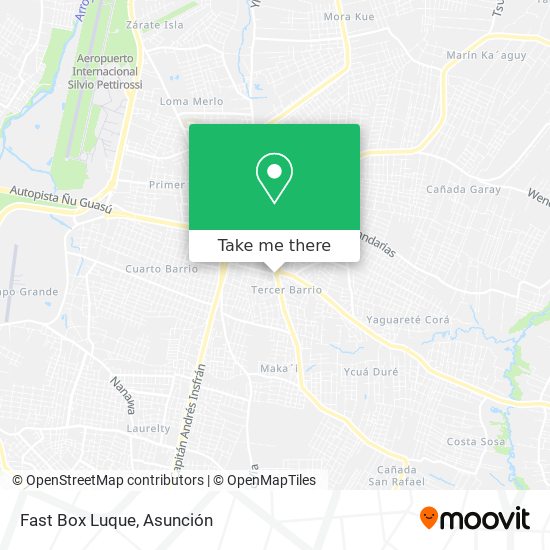 Mapa de Fast Box Luque