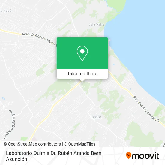 Mapa de Laboratorio Quimis Dr. Rubén Aranda Berni