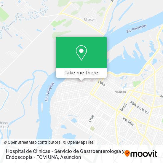 Hospital de Clinicas - Servicio de Gastroenterología y Endoscopía - FCM UNA map