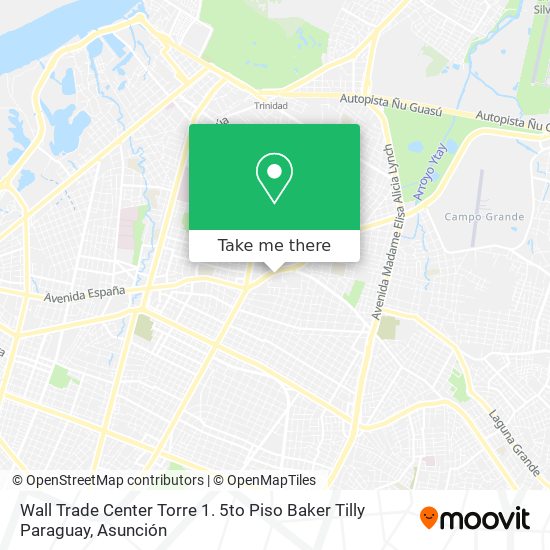 Wall Trade Center Torre 1. 5to Piso Baker Tilly Paraguay map
