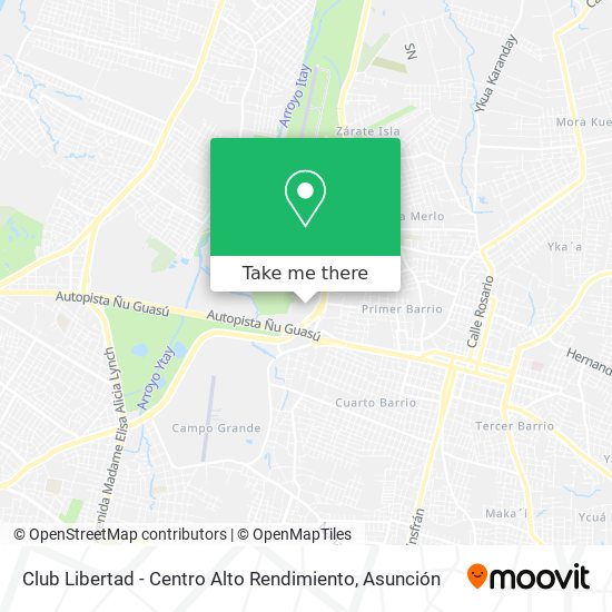 Mapa de Club Libertad - Centro Alto Rendimiento